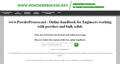 Desktop Screenshot of powderprocess.net